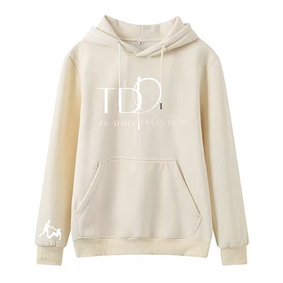 Sweat à capuche beige