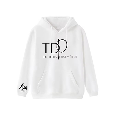 Sweat à capuche blanc