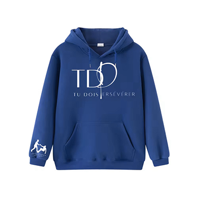 Sweat à capuche bleu