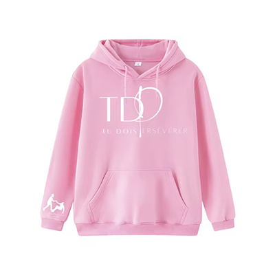 Sweat à capuche rose light