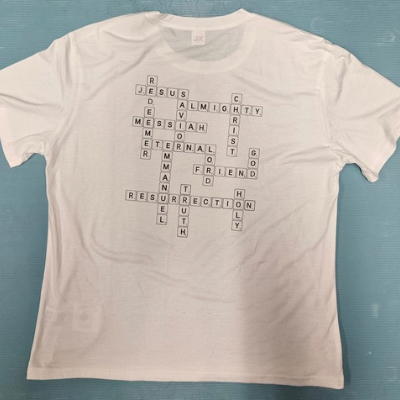 T-shirt bleu ciel logo en grand (Copie)