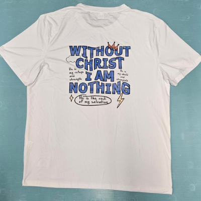 T-shirt bleu ciel logo en grand (Copie)1